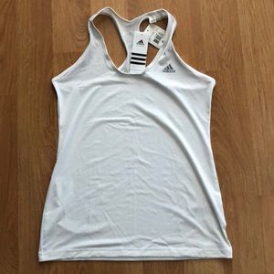 Adidas white racerback tank top